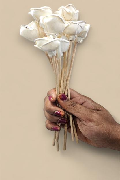 Pure White Sola Flowers(set of 10) | Natural Decorative Floral Accent